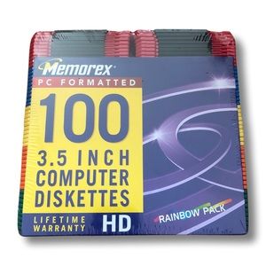 Unopened Vintage Memorex 3.5 in floppy disks